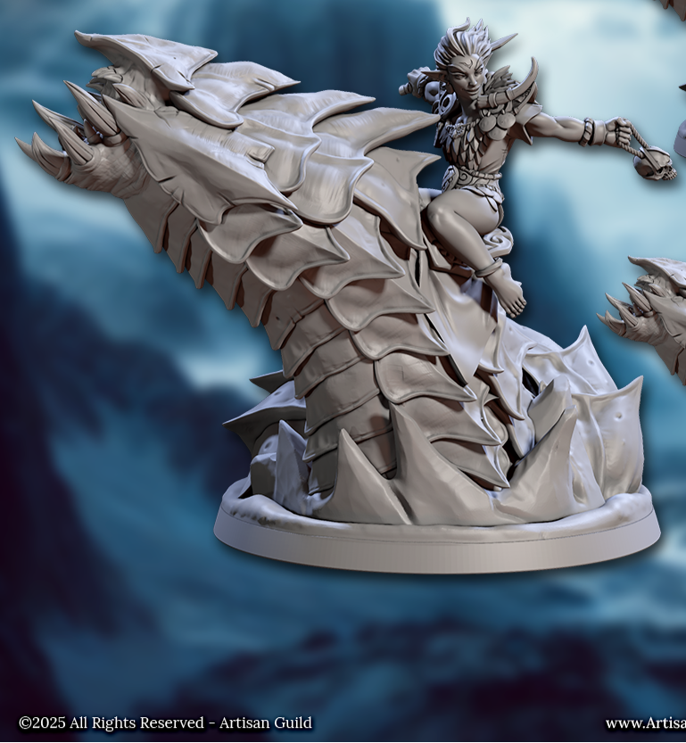 Frost Alfar, Frostworm Riders - Winter Elf Cavalry (4 Variants Available) - Artisan Guild