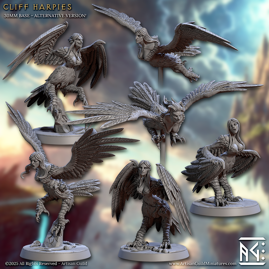 Cliff Harpies, Set A (6 Variants Available) - Artisan Guild