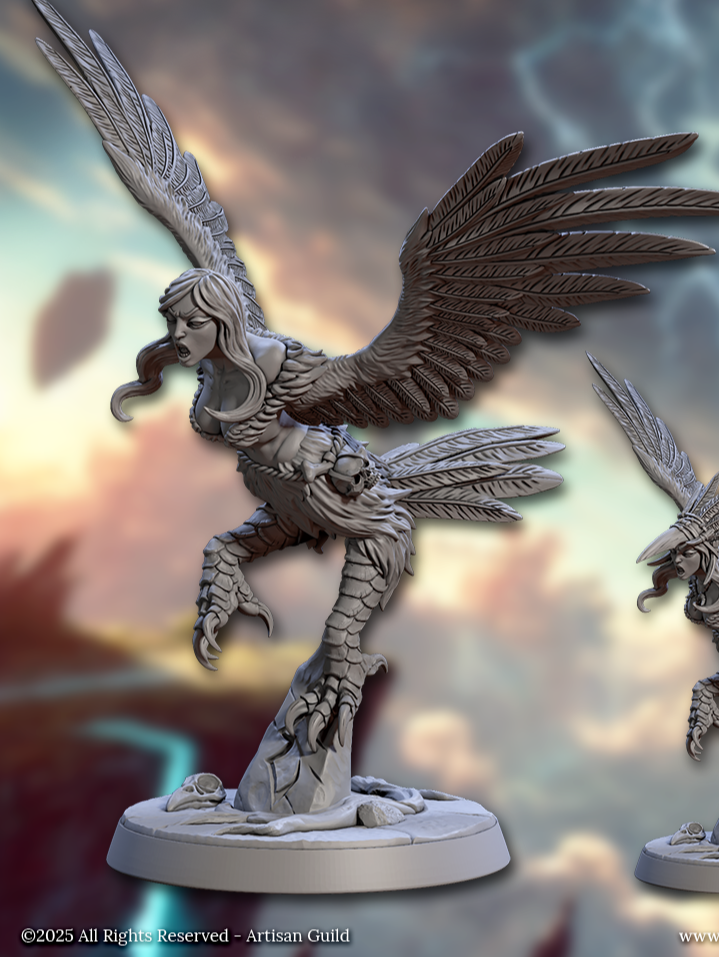 Cliff Harpies, Set A (6 Variants Available) - Artisan Guild