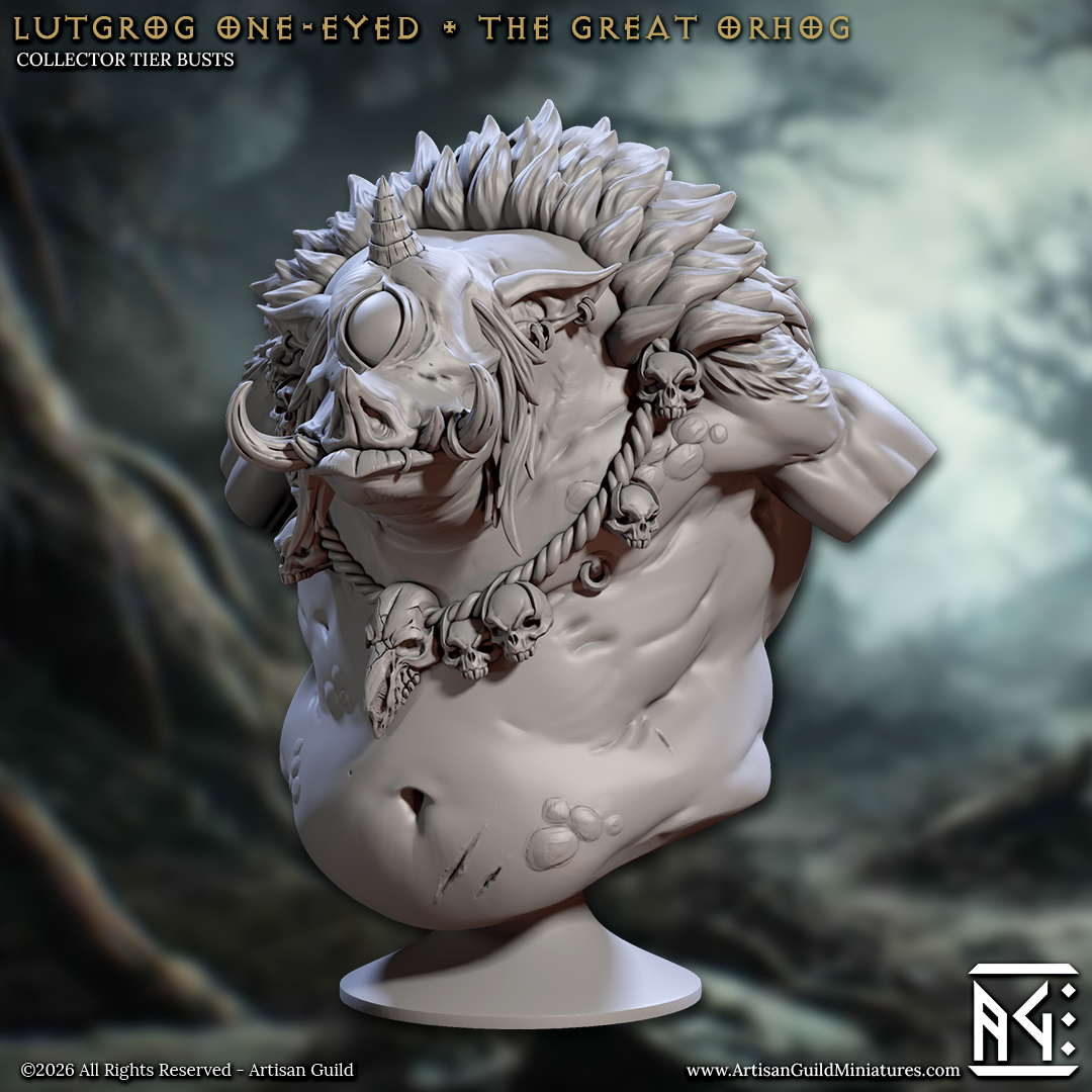 Orhog Warband, Pig-Orc Busts (8 Variants Available) - Artisan Guild