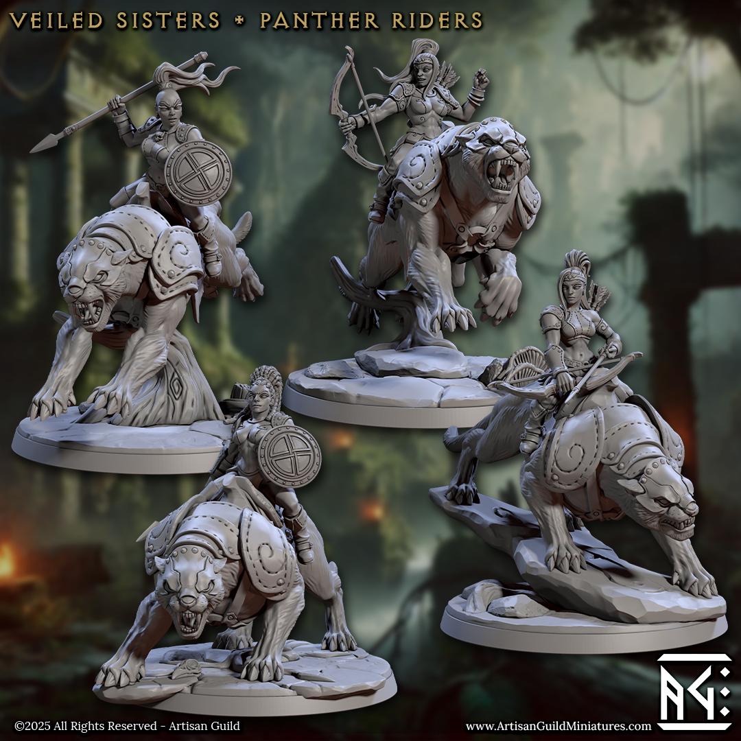 Veiled Sisterhood, Panther Riders - Set 1 (4 Variants Available) - Artisan Guild