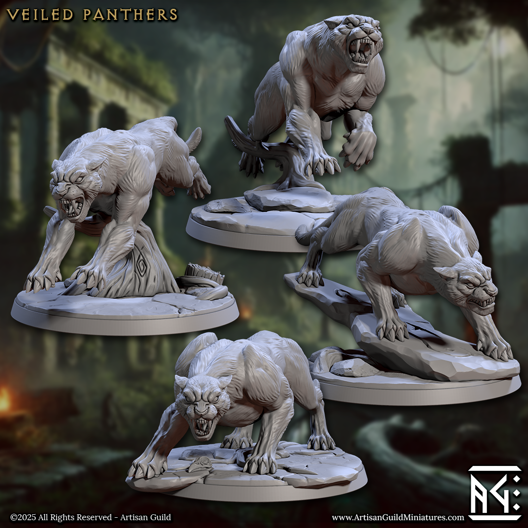 Wild Panthers (4 Variants Available) - Artisan Guild