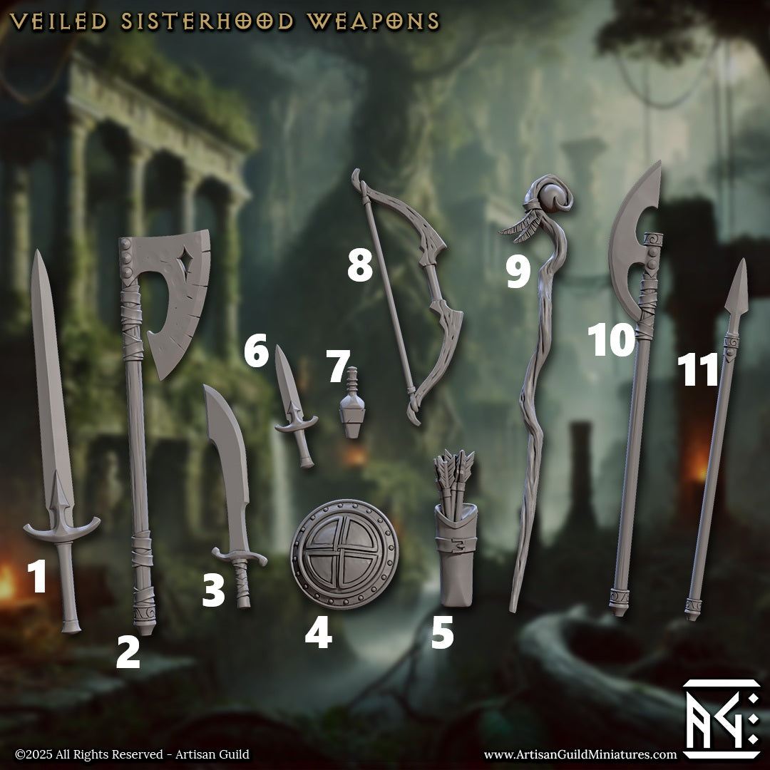 Veiled Sisterhood Weapons, 28mm Scale (11 Variants Available) - Artisan Guild (Copy)