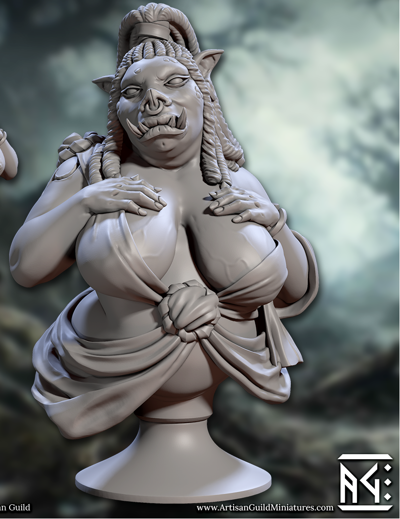 Orhog Warband, Pig-Orc Busts (8 Variants Available) - Artisan Guild