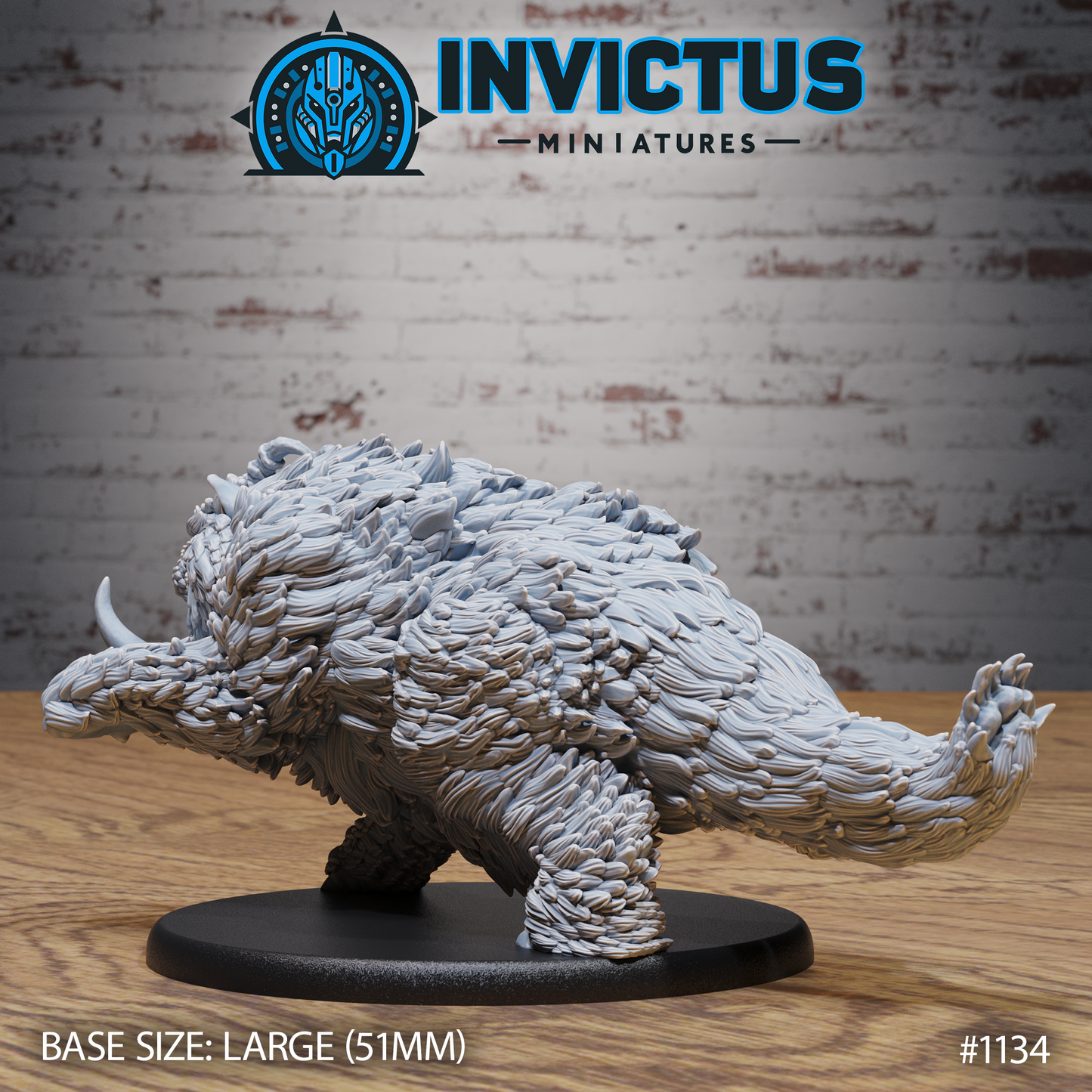 Tusk Beast, Shaggy Alien (3 Variants Available) - Invictus Miniatures