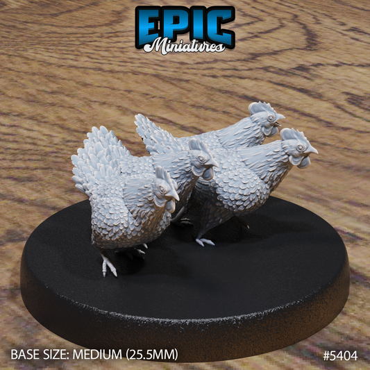 Chicken Swarm (2 Variants Available) - Epic Miniatures