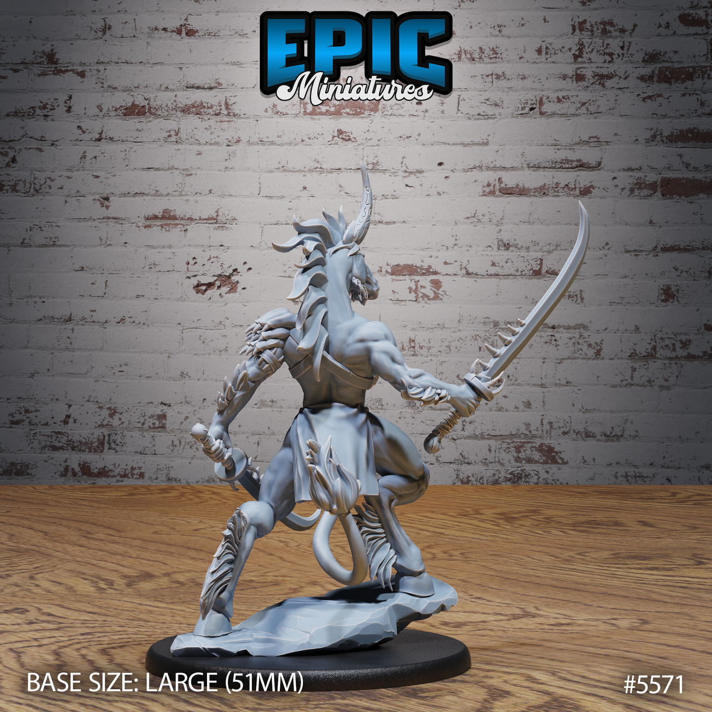 Unicorn Folk Warrior (3 Variants Available) - Epic Miniatures