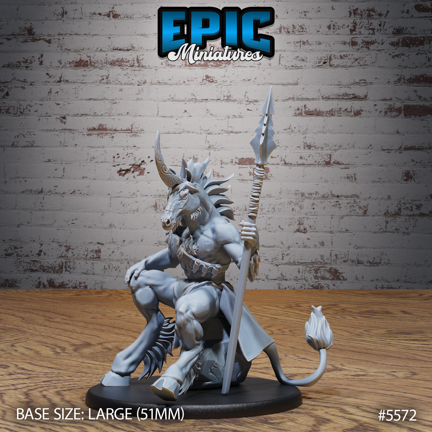Unicorn Folk Warrior (3 Variants Available) - Epic Miniatures
