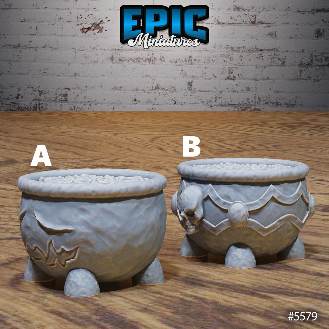 Witch Hut Terrain Scatter Set - Cauldrons and Alchemy (7 Variants Available) - Epic Miniatures