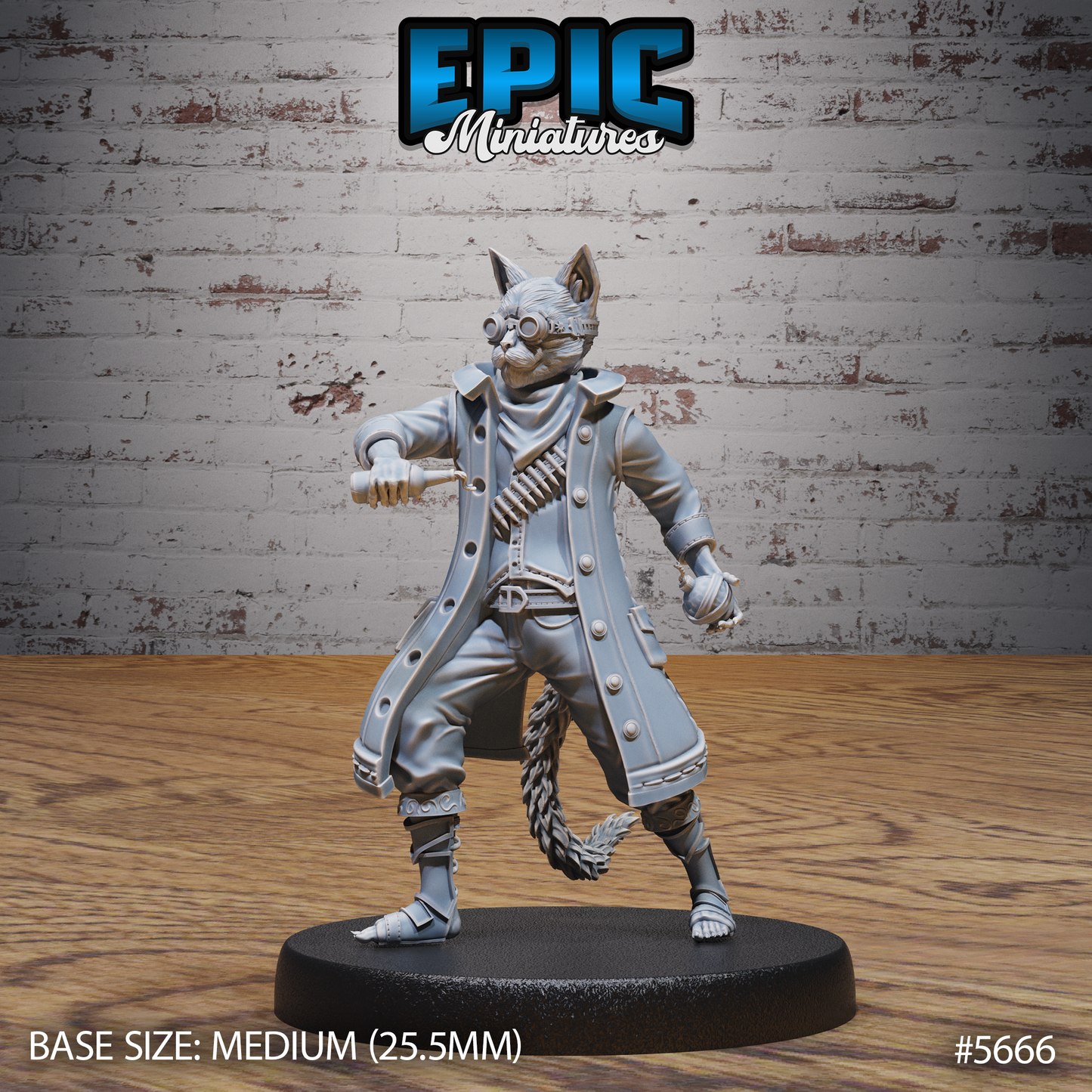 Catfolk Gunner Jasper (3 Variants Available) - Epic Miniatures