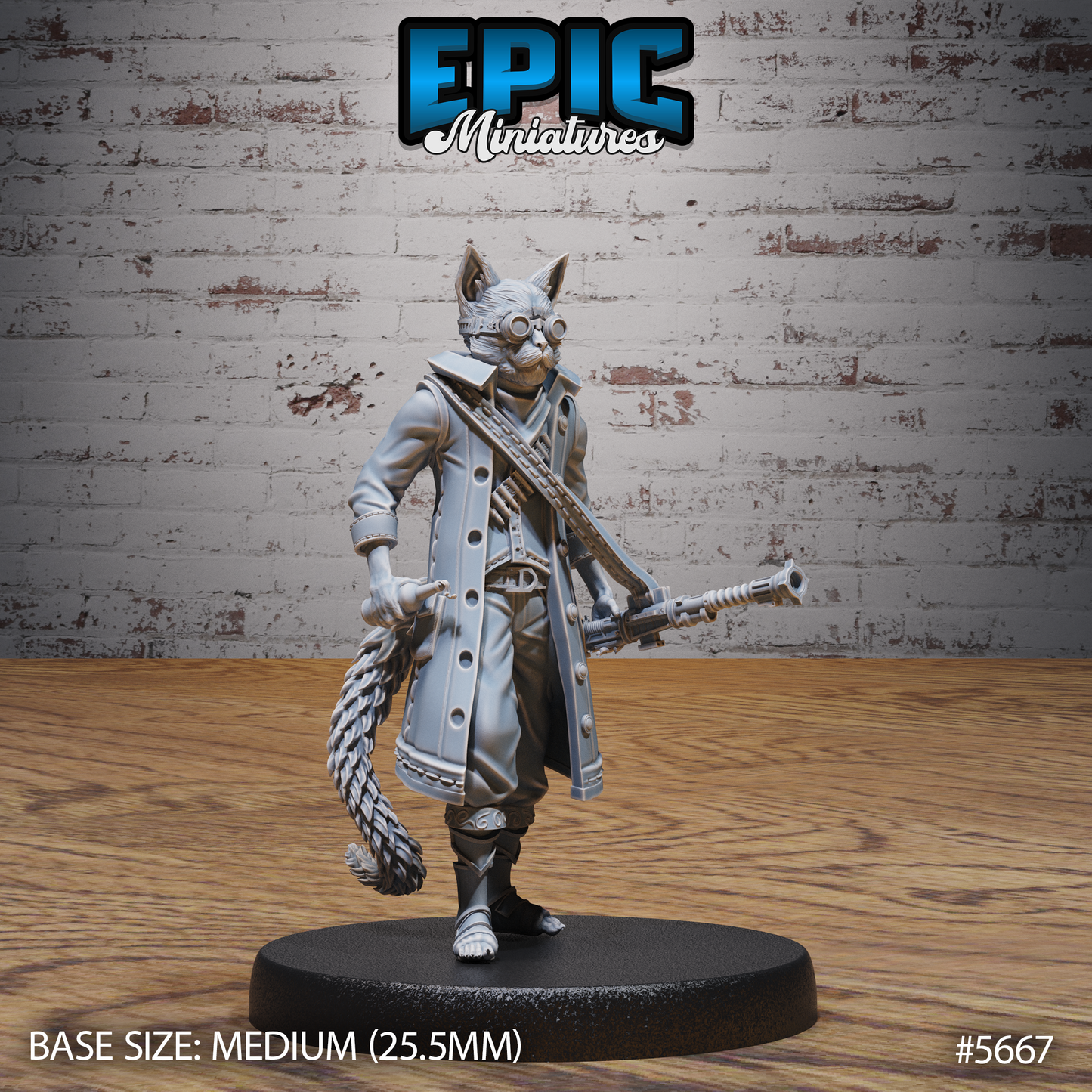 Catfolk Gunner Jasper (3 Variants Available) - Epic Miniatures