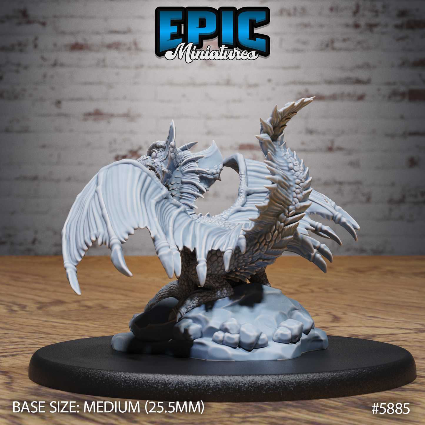 Brass Dragon Wyrmling (3 Variants Available) - Epic Miniatures