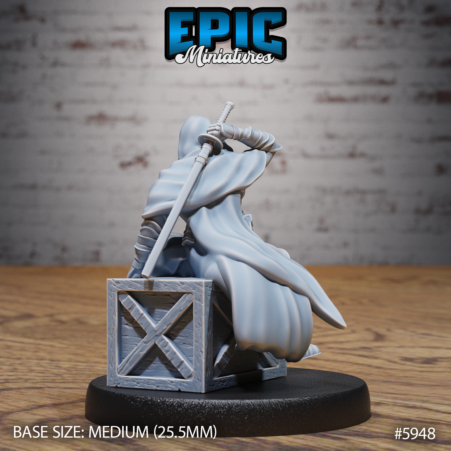Hooded Ninja (3 Variants Available) - Epic Miniatures