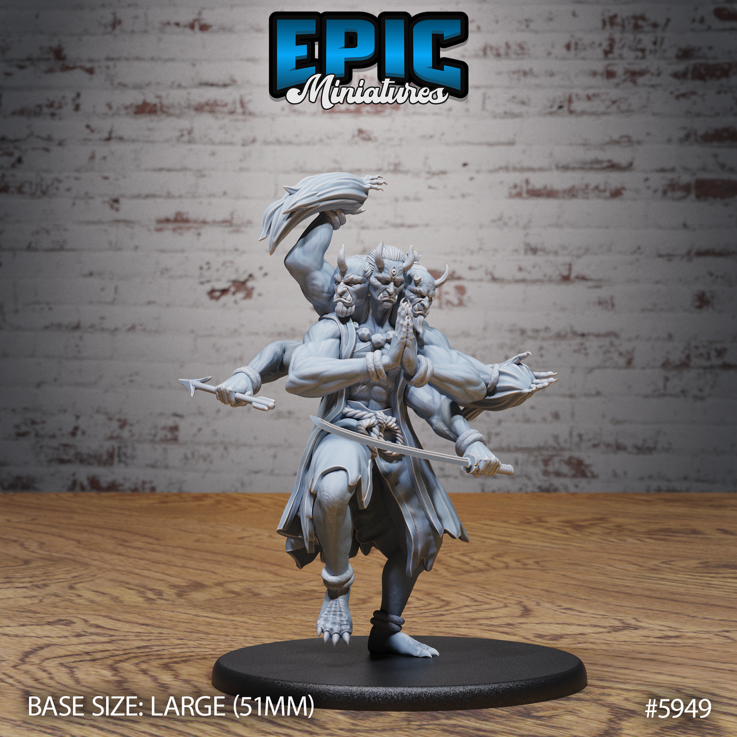 3 Heads Oni (3 Variants Available) - Epic Miniatures