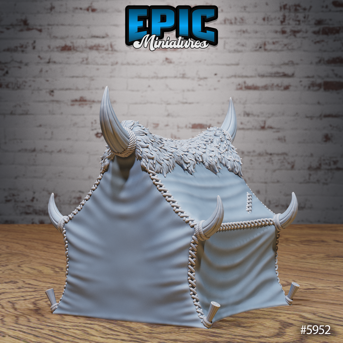Snow Orc Village Terrain Set - Campfires, Cooking Pots and Tents (6 Variants Available) - Epic Miniatures