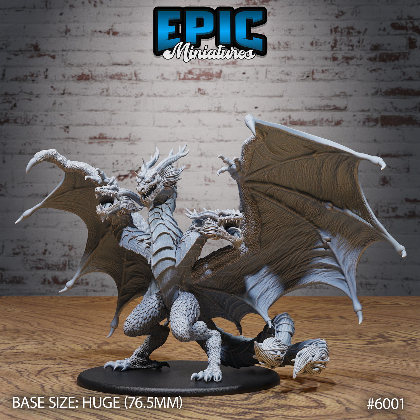 Trinity Horned Wyvern - Epic Miniatures