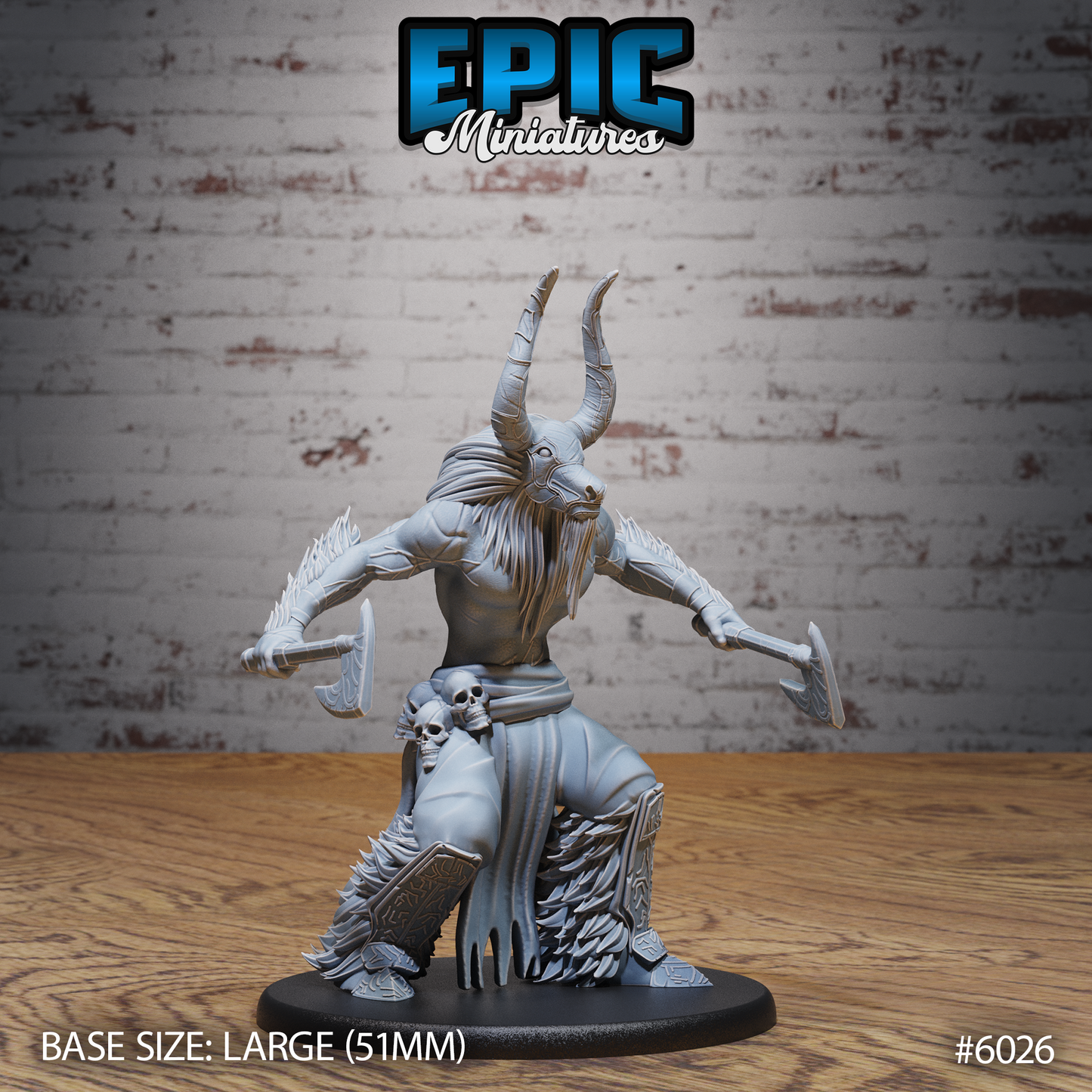 Bull Spirit Warrior (3 Variants Available) - Epic Miniatures