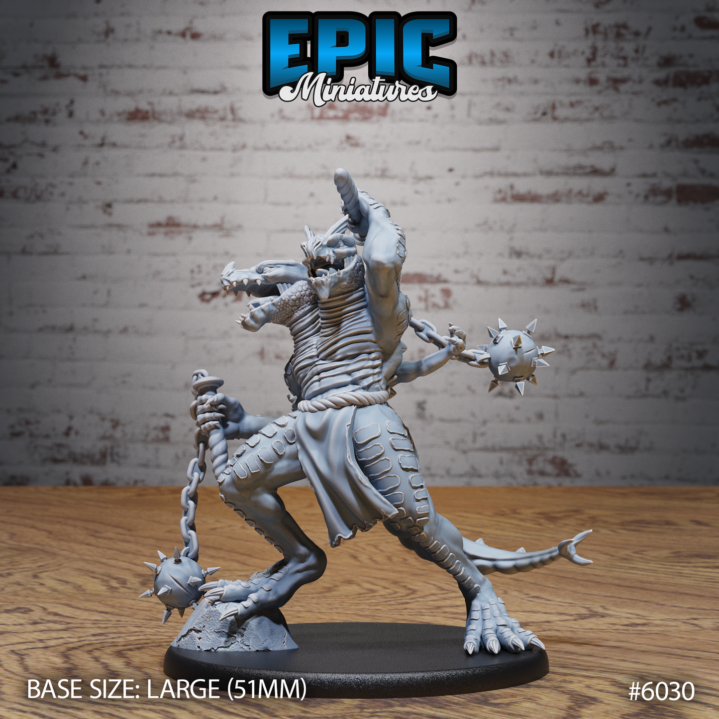 Lizard Folk Ettin (3 Variants Available) - Epic Miniatures