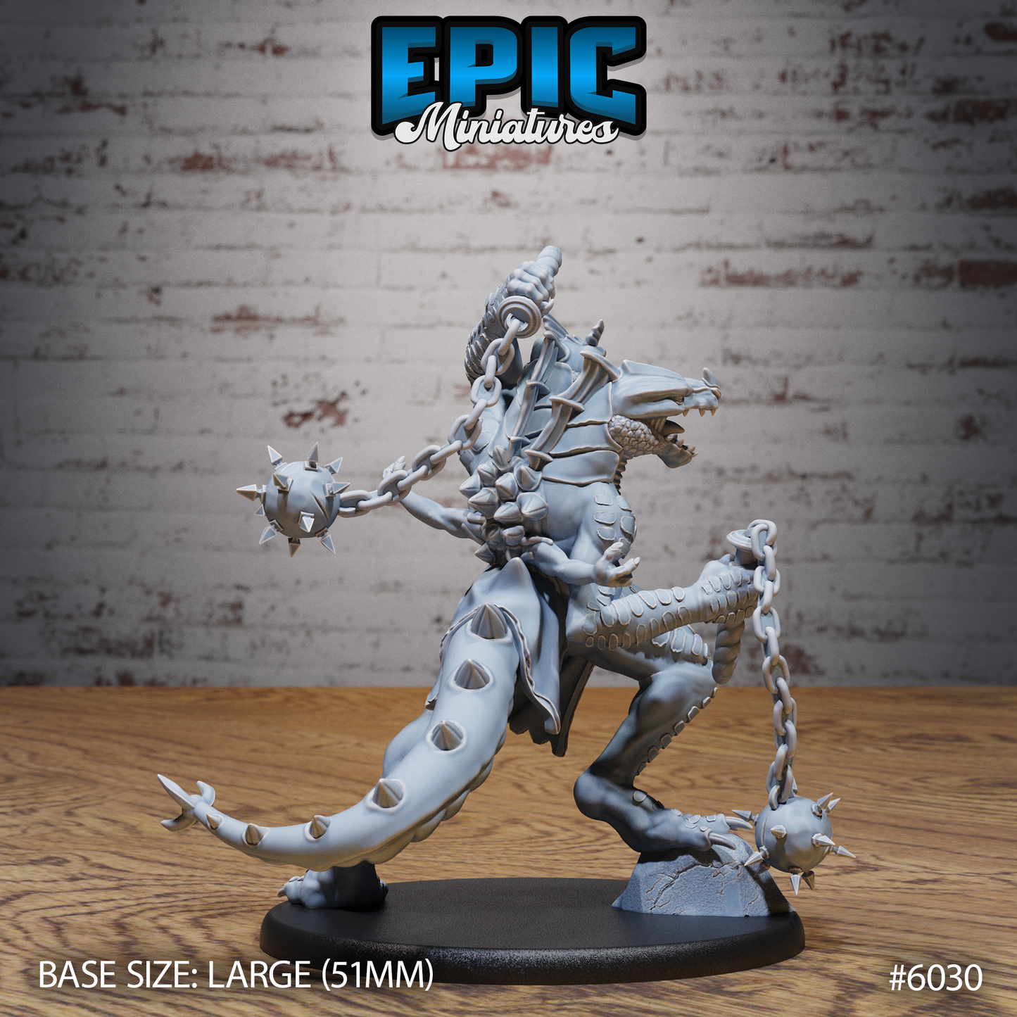 Lizard Folk Ettin (3 Variants Available) - Epic Miniatures