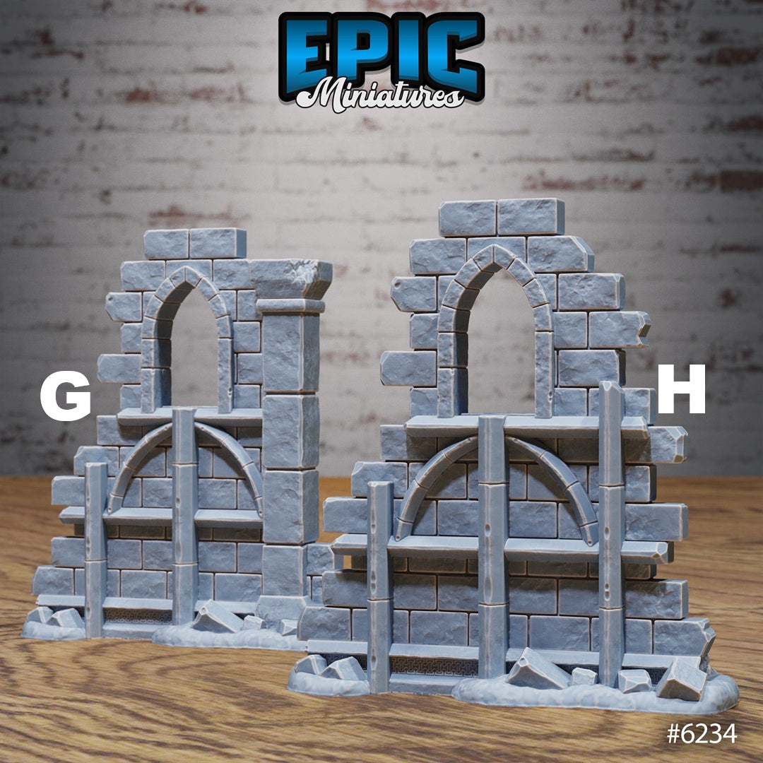 Heavenly Terrain Scatter Set - Church Ruins (8 Variants Available) - Epic Miniatures