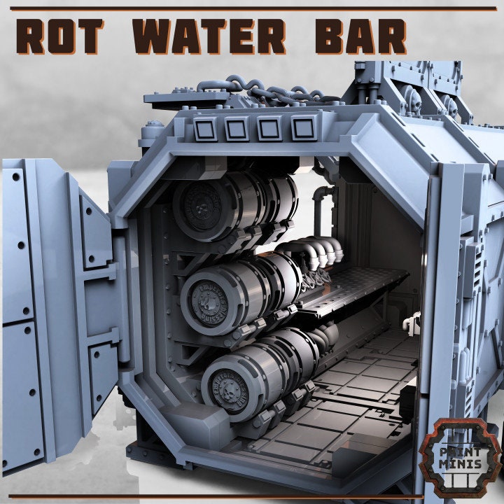 Rot Water Bar - Scenery Kit 32mm Scale - Print Minis
