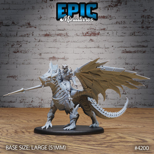 Armoured Dragon and Rider - Epic Miniatures