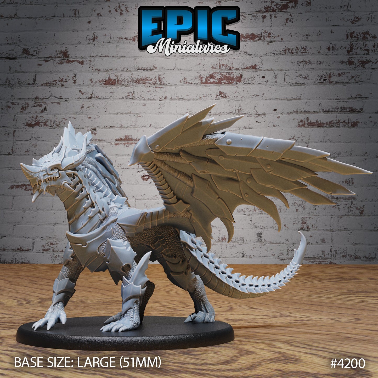 Armoured Dragon and Rider - Epic Miniatures