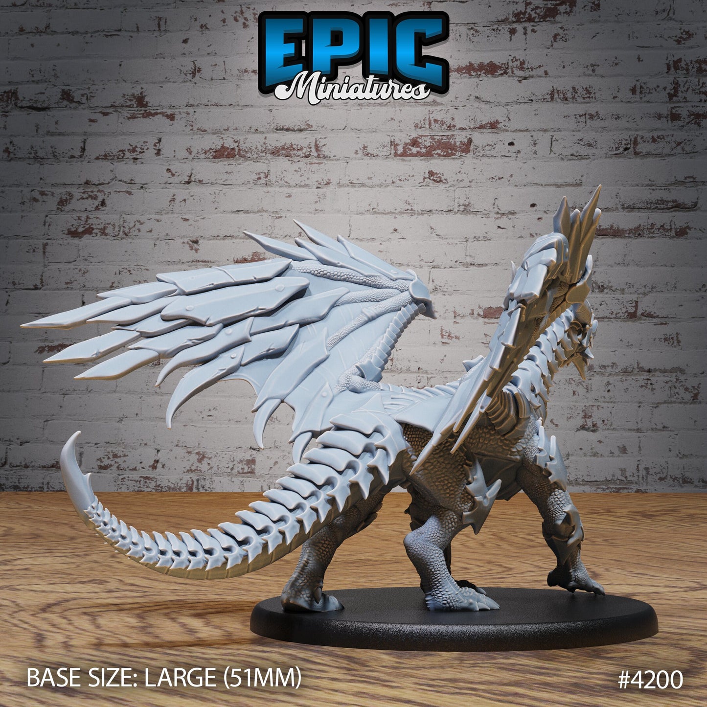 Armoured Dragon and Rider - Epic Miniatures