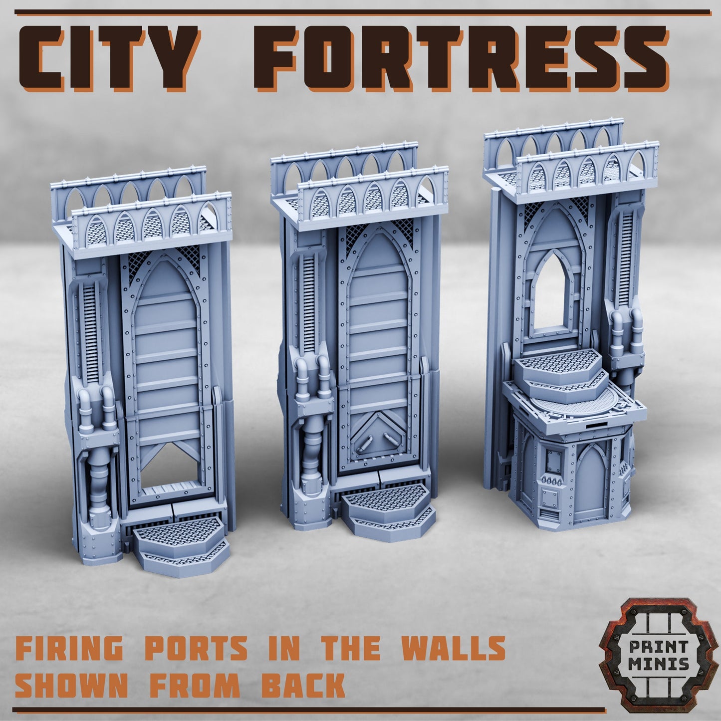 City Fortress Upgrades (11 Variants Available) - Print Minis