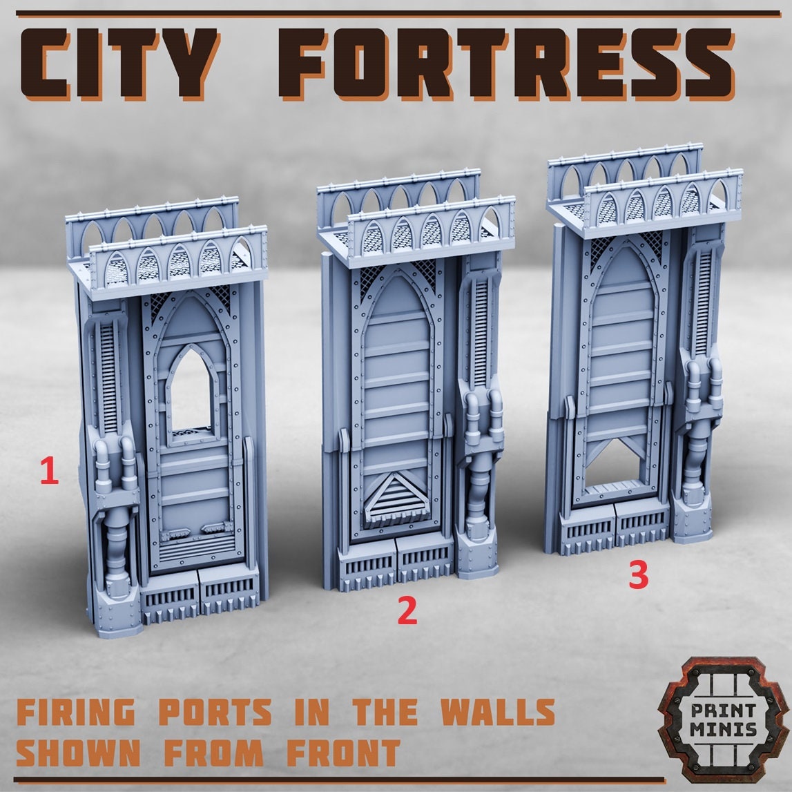 City Fortress Upgrades (11 Variants Available) - Print Minis