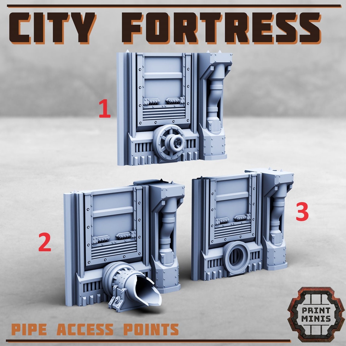 City Fortress Upgrades (11 Variants Available) - Print Minis
