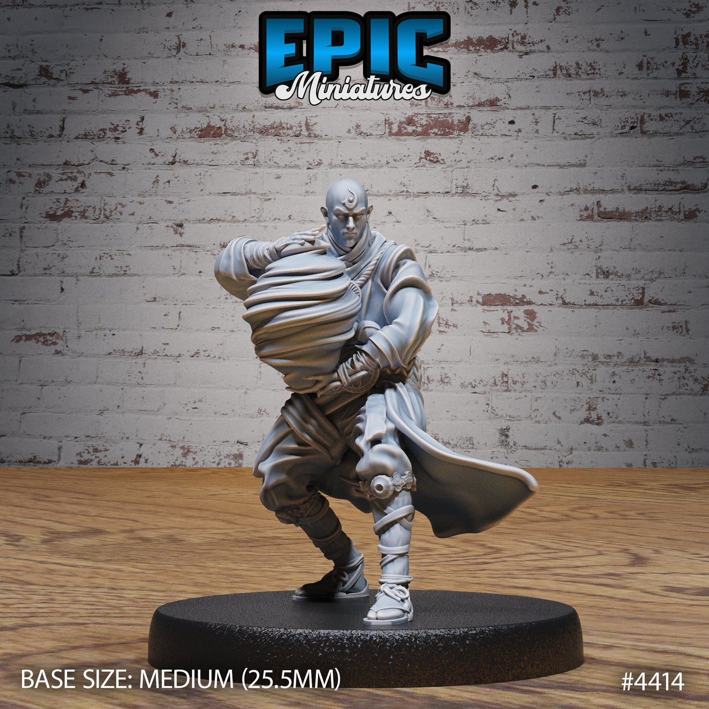 Elemental Monk Air (3 Variants Available) - Epic Miniatures