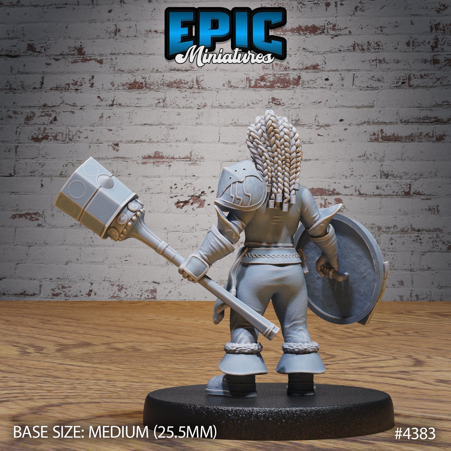 Bearded Female Dwarf (3 Variants Available) - Epic Miniatures
