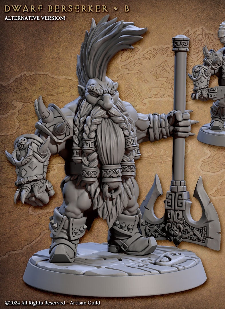 Dwarven Berserkers (6 Variants Available) - Artisan Guild