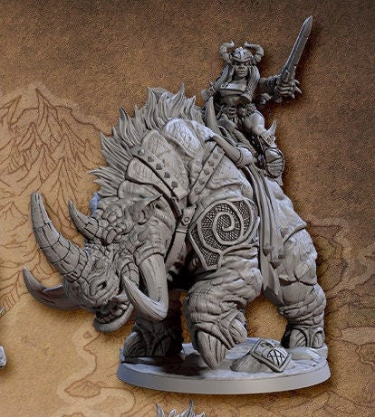 Dwarf Berserker Behemot Riders, Set 2 (4 Variants Available) - Artisan Guild