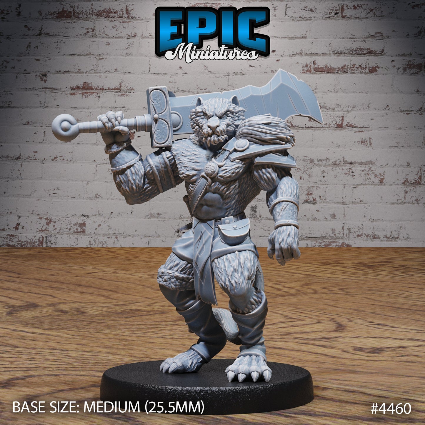 Tiger Folk Adventurer (3 Variants Available) - Epic Miniatures
