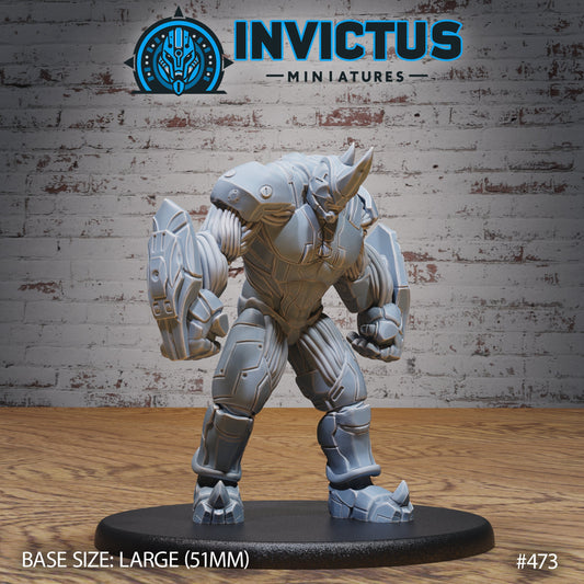 Rhino Cyborg (3 Variants Available) - Invictus Miniatures
