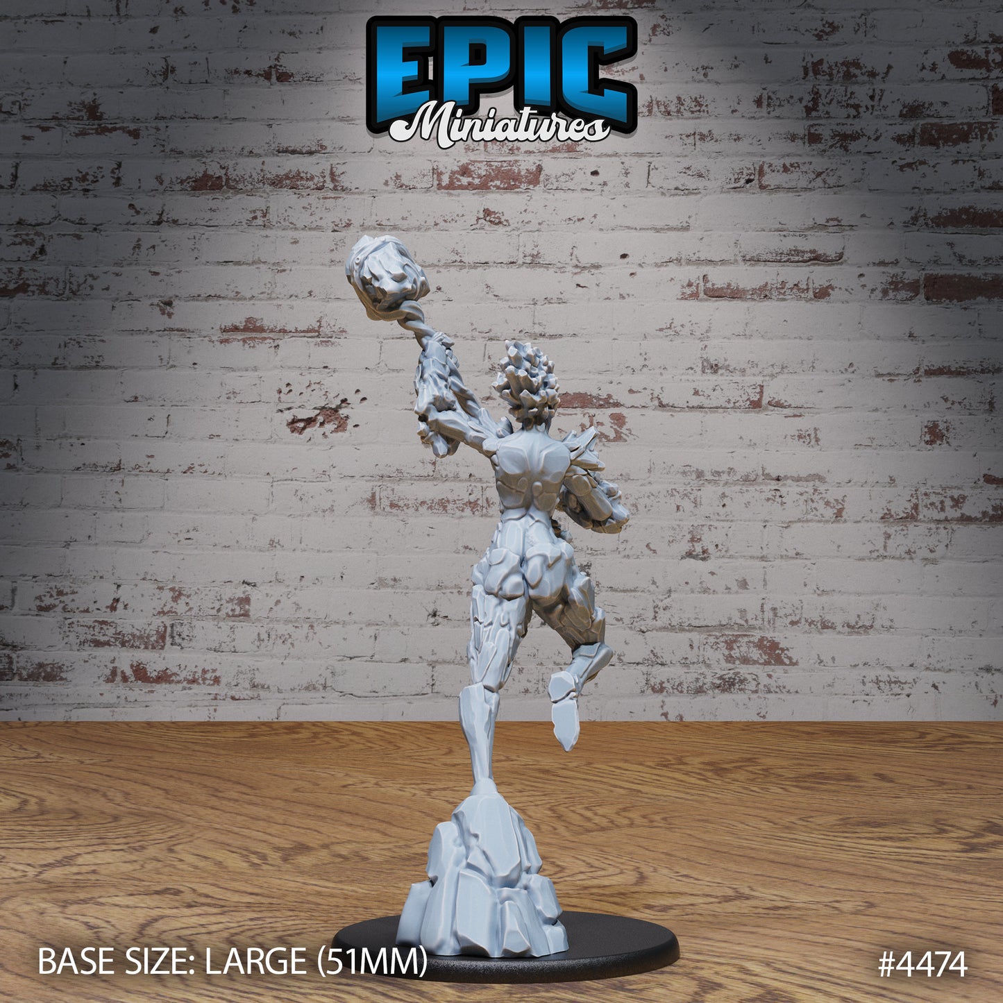 Earth Elemental, Female (3 Variants Available) - Epic Miniatures