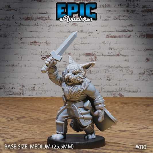 Cat Folk Tribe - Set 3 (4 Variants Available) - Epic Miniatures