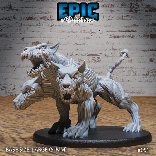 Skinned Cerberus (3 Variants Available) - Epic Miniatures