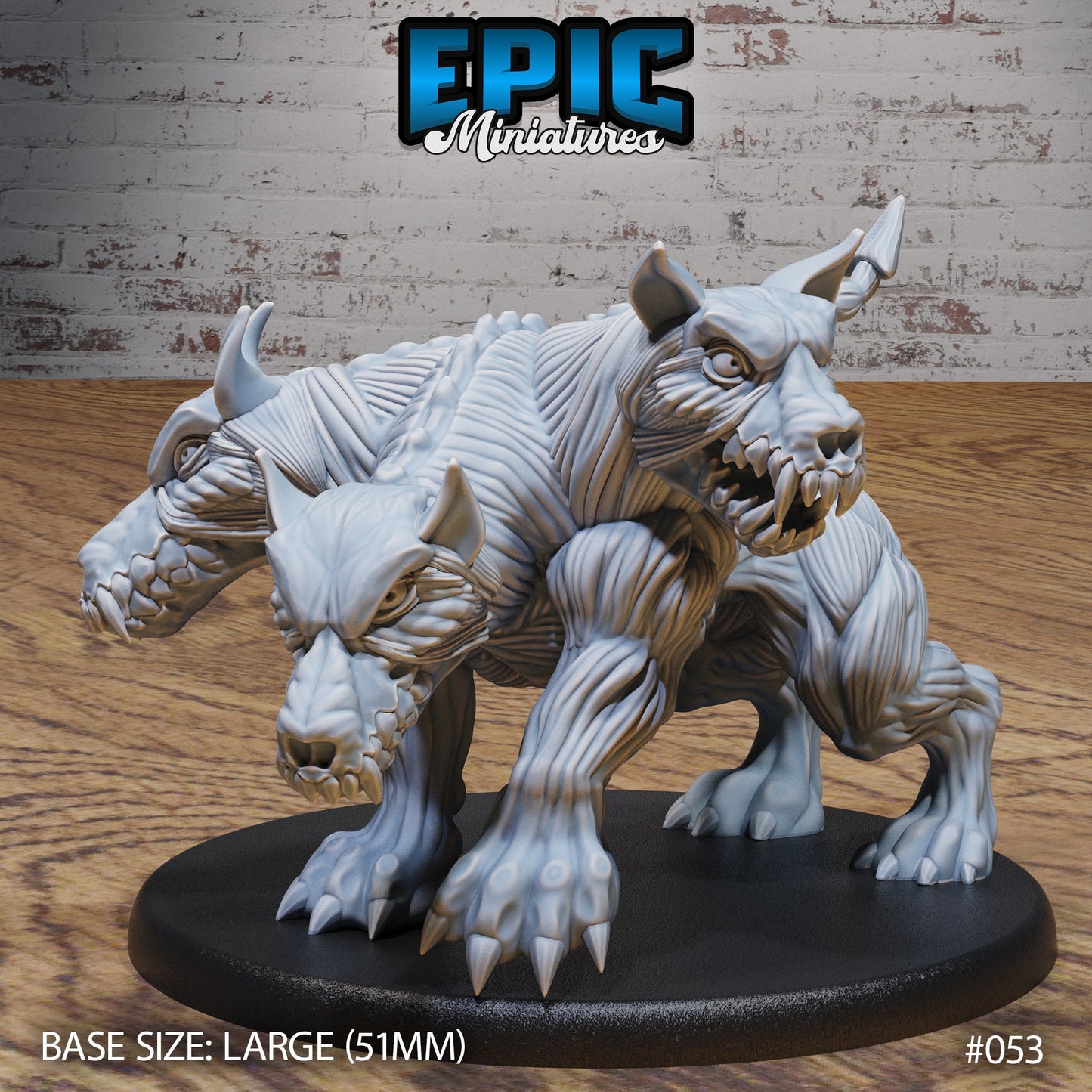 Skinned Cerberus (3 Variants Available) - Epic Miniatures