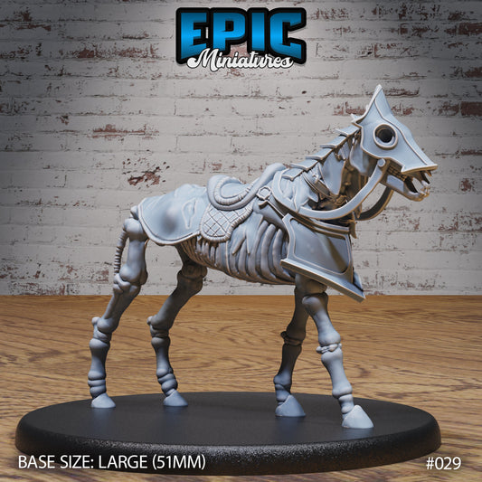Skeleton Army Horse (2 Variants Available) - Epic Miniatures