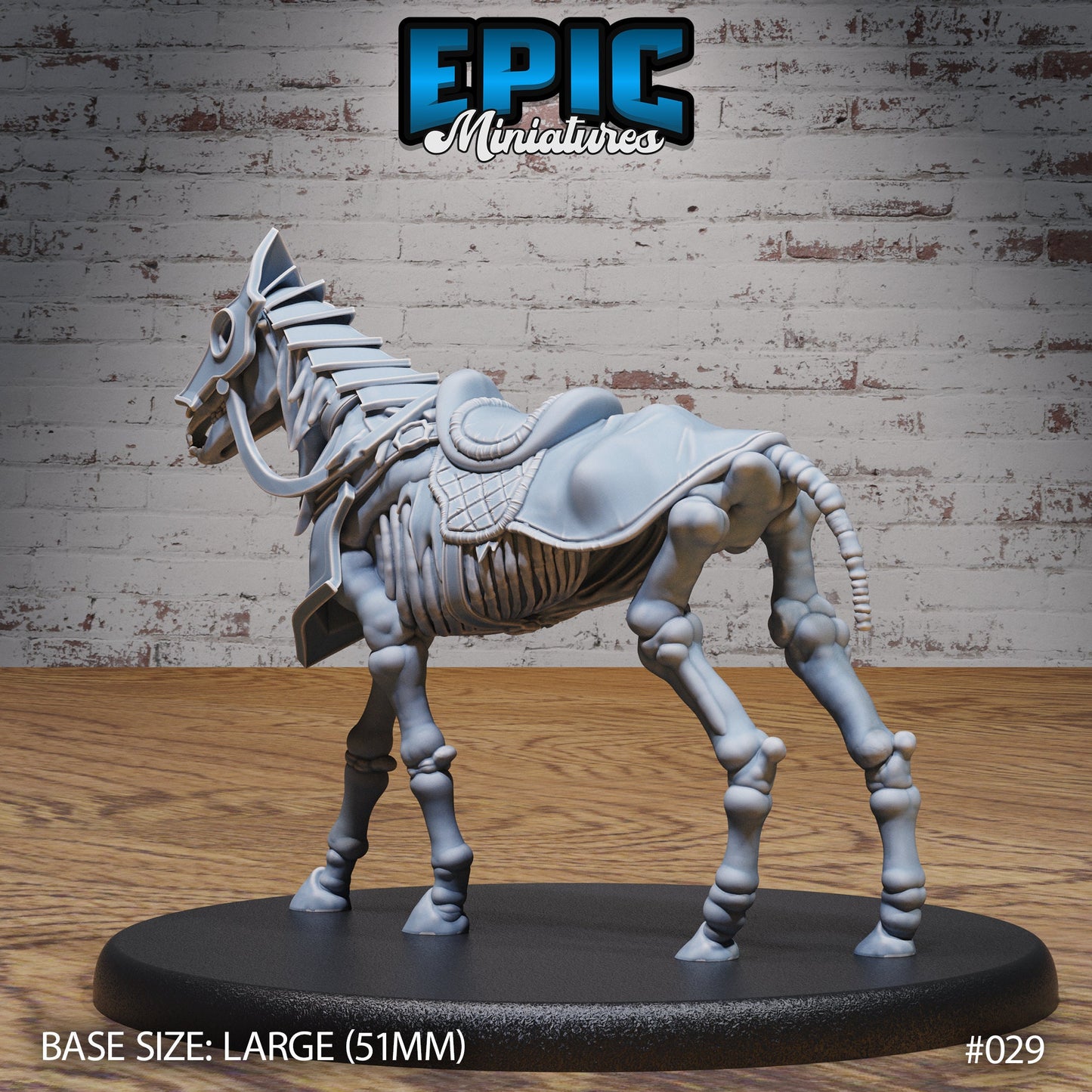Skeleton Army Horse (2 Variants Available) - Epic Miniatures