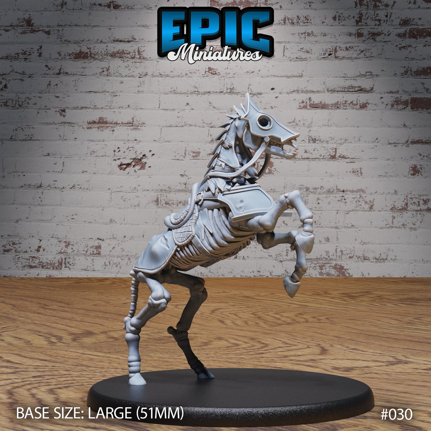 Skeleton Army Horse (2 Variants Available) - Epic Miniatures