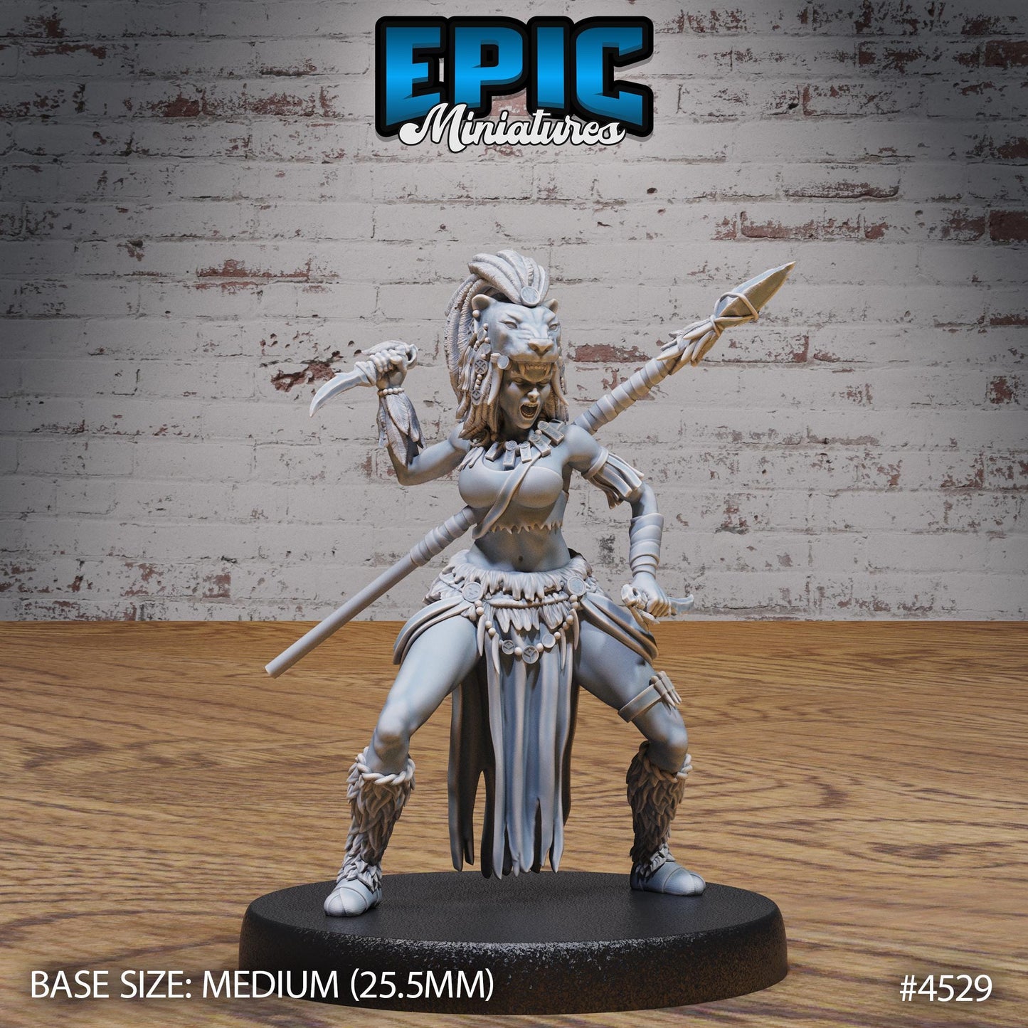 Lion Huntress (3 Variants Available) - Epic Miniatures