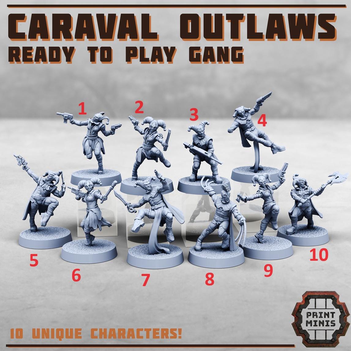 Caraval Outlaws Gang (10 Variants Available) - Print Minis
