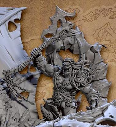 Throgar Riding a Manticore (2 Variants Available) - Artisan Guild