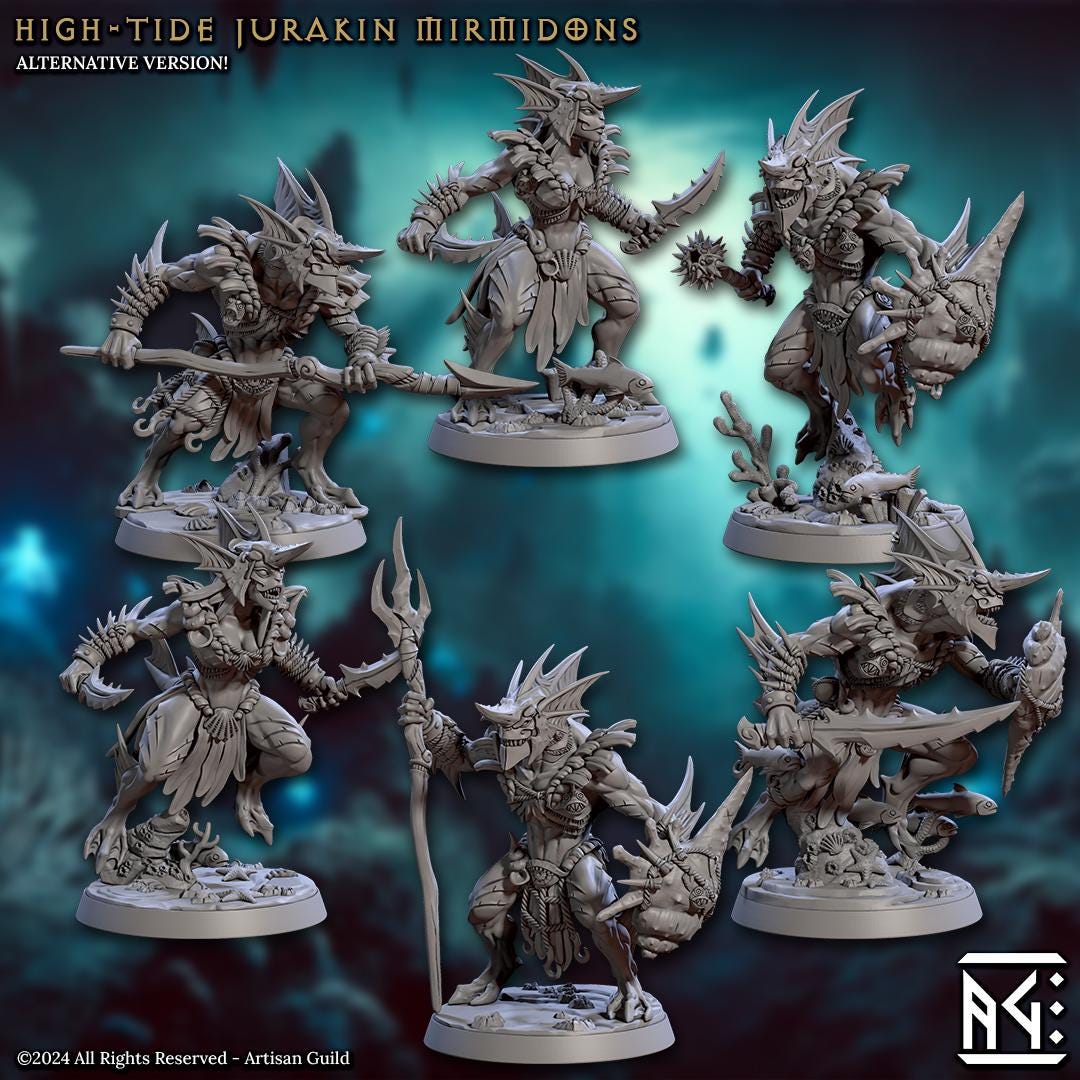 High Tide Jurakin Mirmadons, Kit II (6 Variants Available) - Artisan Guild