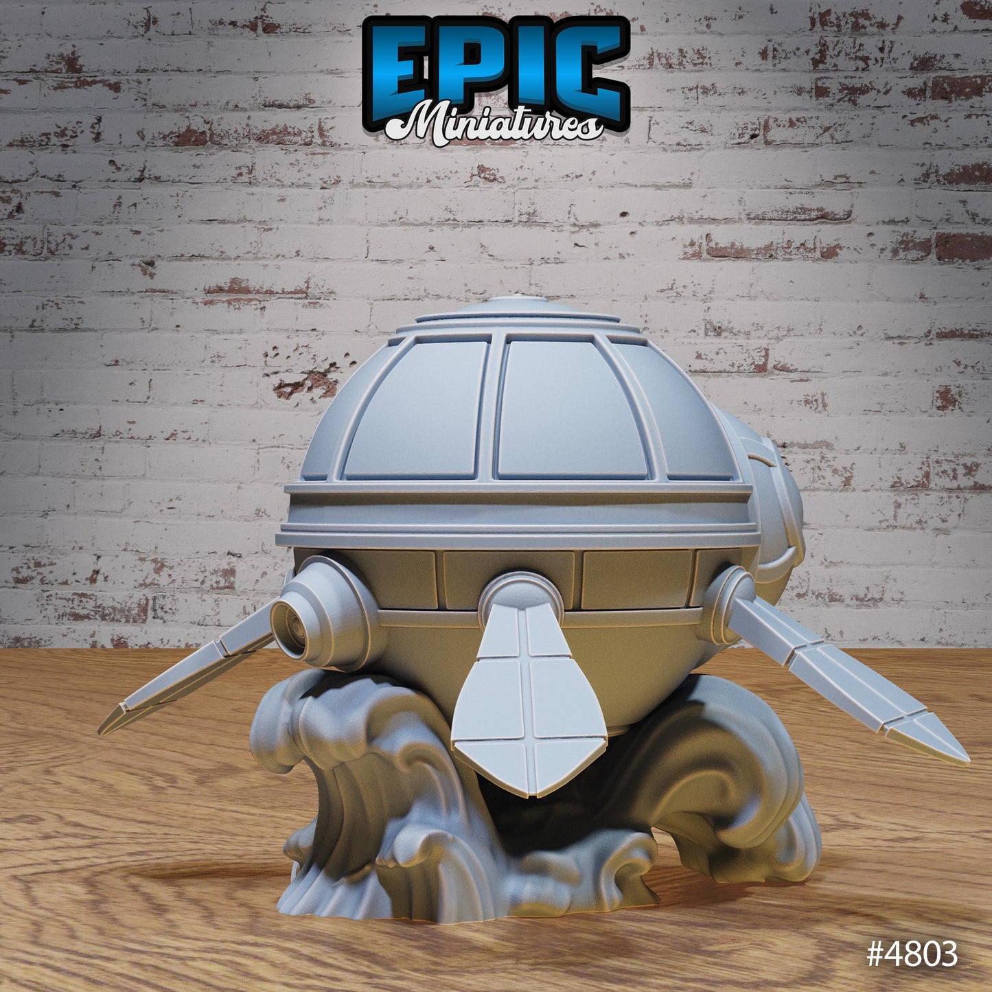 Bathyscaphe Turtle Submarine, Playable Terrain Piece - Epic Miniatures