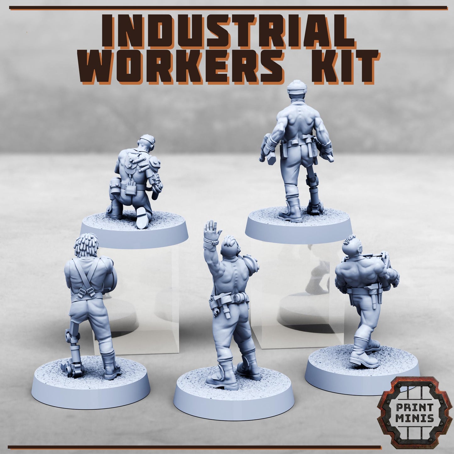 Industrial Worker Crew (5 Variants Available) - Print Minis